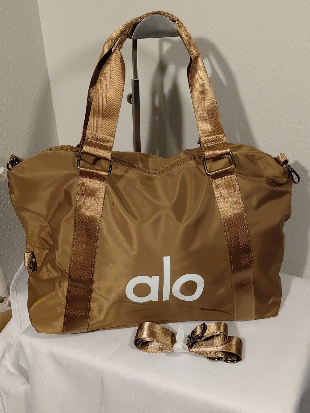 ALO Yoga Metallic Bronze Tote Bag